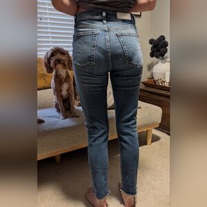 Re/Done Women's Skinny Jeans in Medium Blue Wash